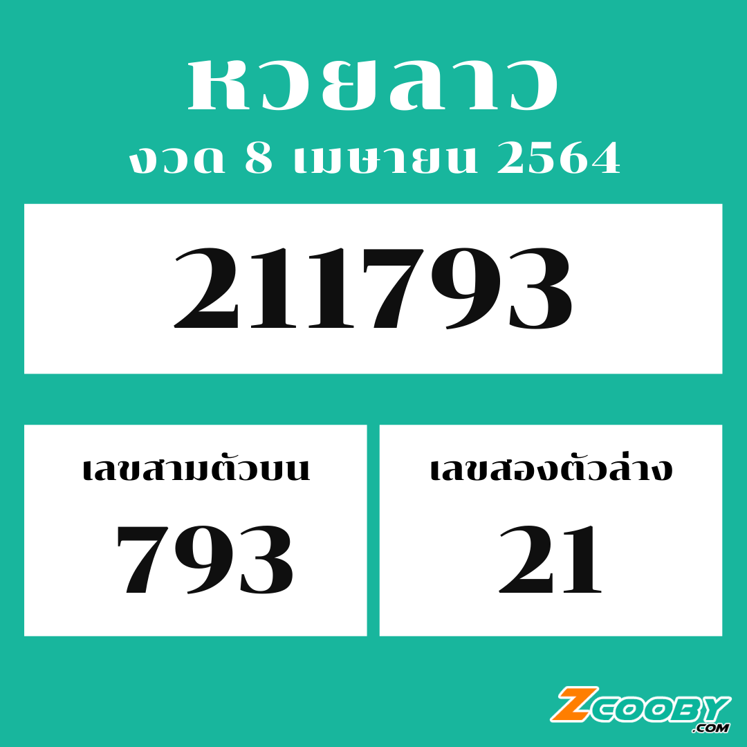 à¸•à¸£à¸§à¸ˆà¸«à¸§à¸¢à¸¥à¸²à¸§ 8 à¹€à¸¡à¸©à¸²à¸¢à¸™ 2564 à¸œà¸¥à¸«à¸§à¸¢à¸¥à¸²à¸§ 8 à¹€à¸¡ à¸¢ 64 à¸«à¸§à¸¢à¸¥à¸²à¸§à¸§ à¸™à¸™ 8 4 64 Zcooby Com