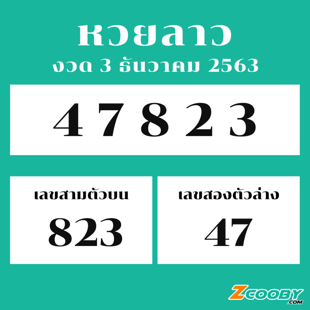 ตรวจหวยลาว 3 ธันวาคม 2563 ผลหวยลาว 3 ธ.ค. 63 หวยลาววันนี้ 3/12/63 - Zcooby.com