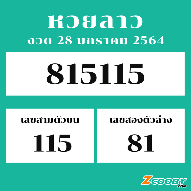 หวยลาว 28 มกราคม 2564 หวยลาวสดพร้อมตรวจผลหวยลาว 28/1/64 ...